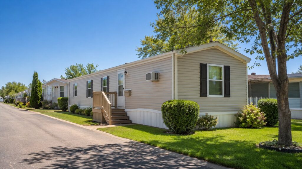 Window AC unit running on a single wide mobile home, a big driver of a mobile home energy bill in summer